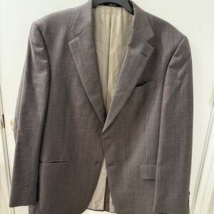 Hart Schaffner Marx Gold Trumpeter Nordstrom Wool Check Gray 2 Button Blazer.